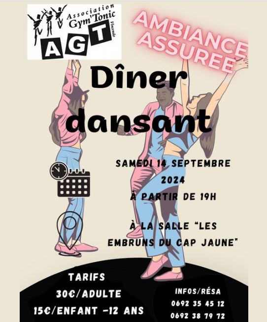 L'association Gym Tonic organise son dîner dansant.