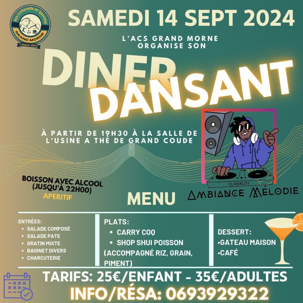 Dîner dansant de l'association Grand Morne